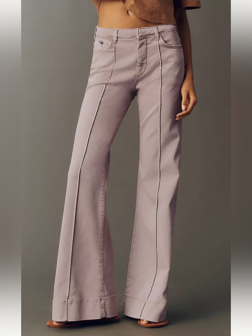 Pilcro High-Rise Wide Leg Jeans in Dusty Mauve
